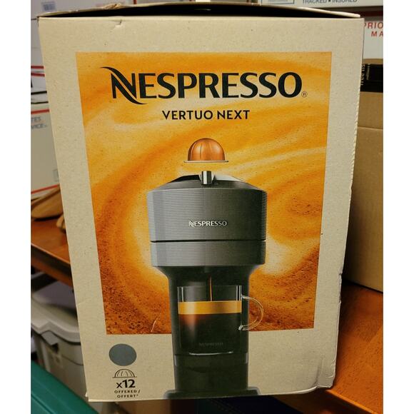Nespresso Vertuo Next Espresso Coffee Maker Machine Matte Black Chrome - Picture 6 of 10